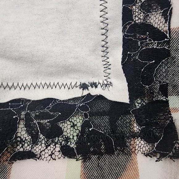 Eddie Bauer bleach dyed upcycled flannel shirt woman's size small - Picture 7 of 12